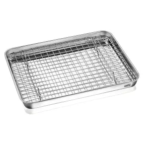 Plat japonais en inox + grille 31 x 24 cm
