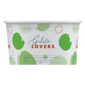 Pots à glace en carton Gelato Lovers