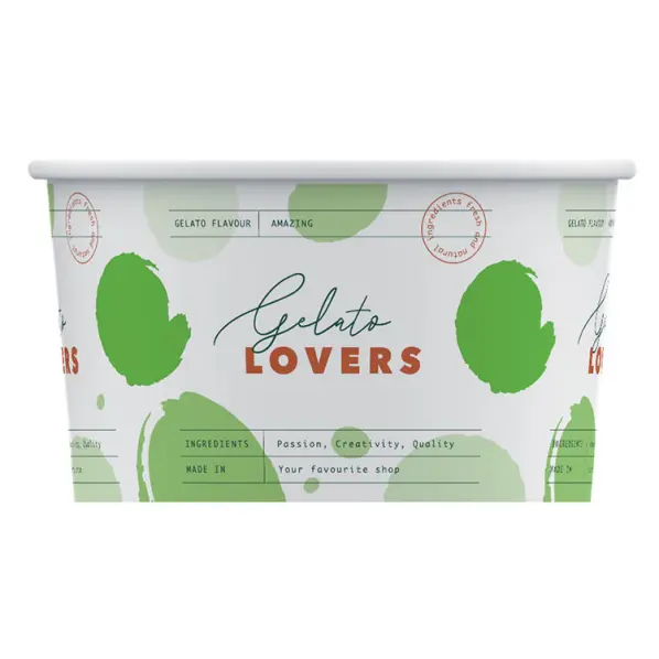 Pots à glace en carton Gelato Lovers