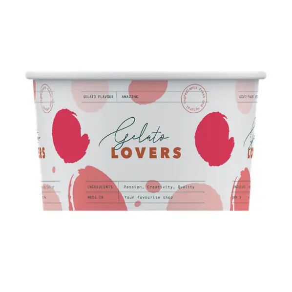 Pots à glace en carton Gelato Lovers