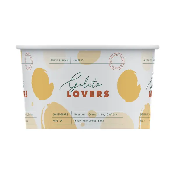 Pots à glace en carton Gelato Lovers