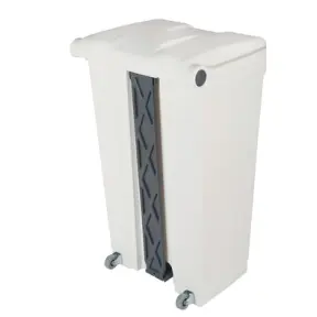 Poubelle sur roues avec couvercle & ouverture à pédale 90L - 2