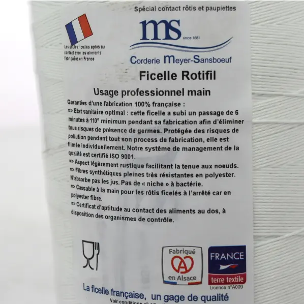 Ficelle à viande & cuisine Rotifil 2TE avec mandrin 1 kg