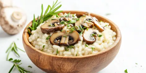 Risotto crémeux aux champignons