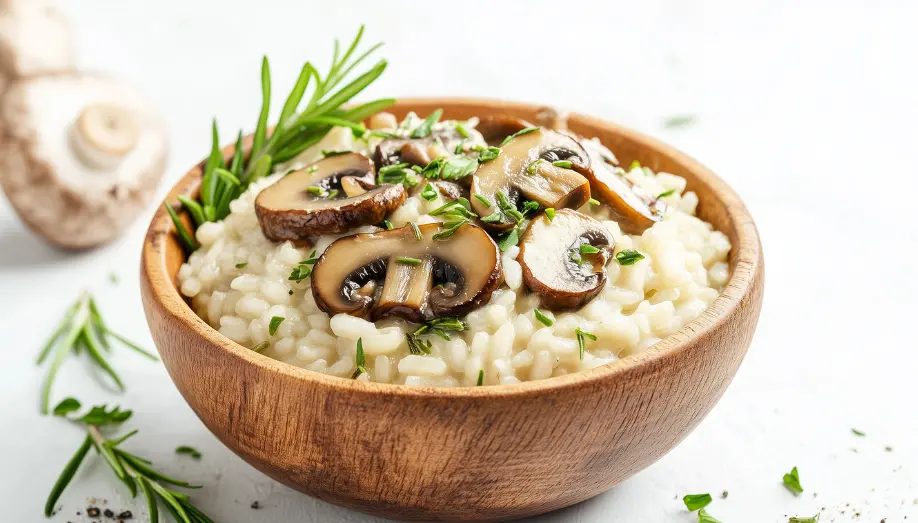 Risotto crémeux aux champignons
