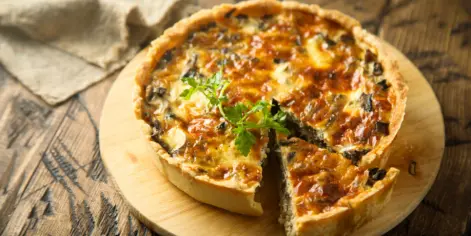 Quiche aux champignons et comté