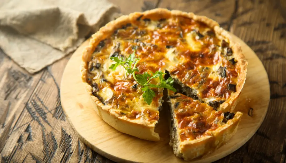 Quiche aux champignons et comté