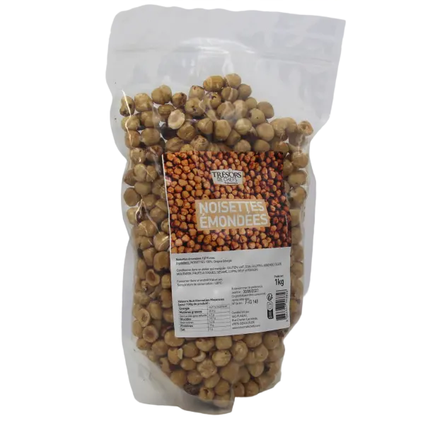 Noisettes blanchies entières pour pâtisseries 1 kg