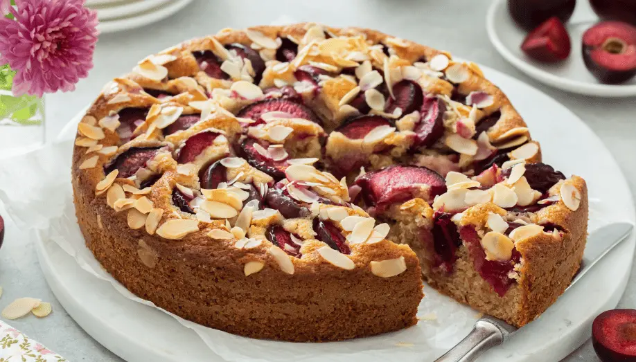 Gâteau aux prunes et aux amandes