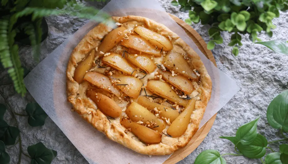 Tarte aux poires et amandes