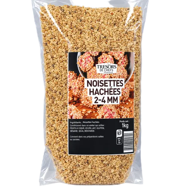 Noisettes décortiquées hachées grillées 1 kg
