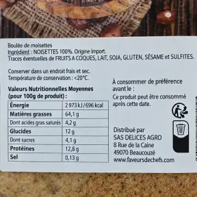 Noisettes râpées fines pour pâtisserie vendues 1 kg - 2