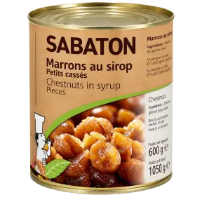 Brisures de marrons SABATON au sirop boîte 4/4