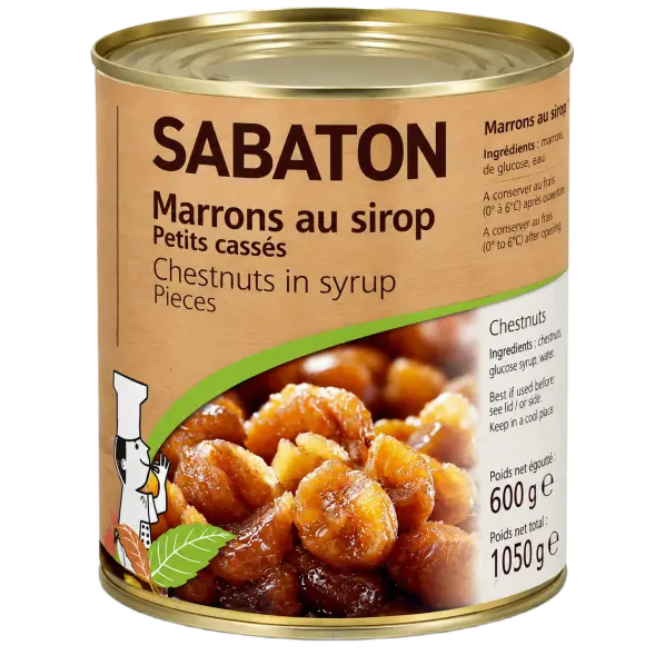 Brisures de marrons SABATON au sirop boîte 4/4