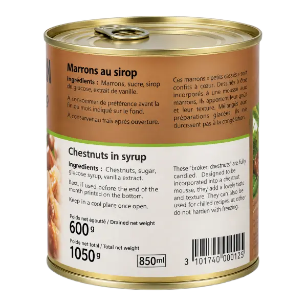 Brisures de marrons SABATON au sirop boîte 4/4