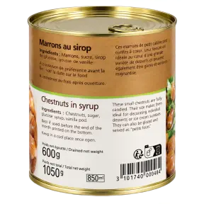 Marrons confits SABATON entiers au sirop boîte 4/4 MS 150 - 2