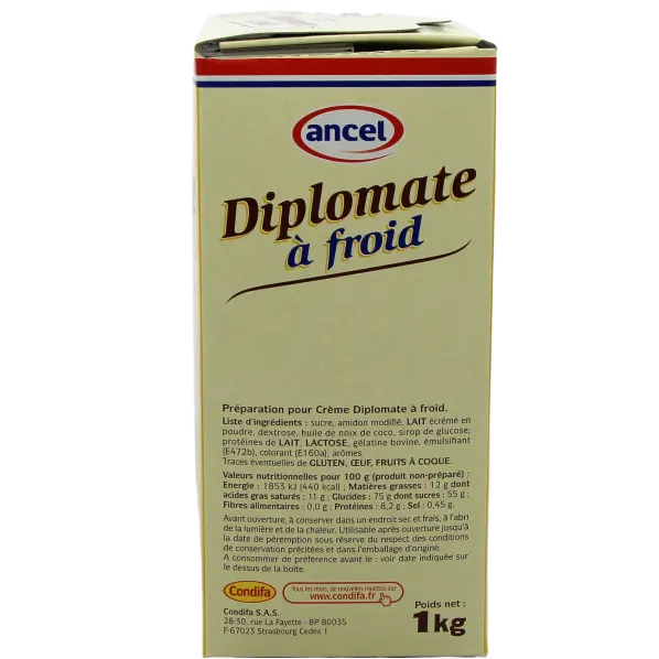 Préparation pour crème diplomate à froid Ancel 1 kg