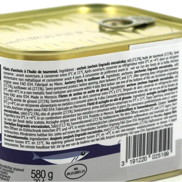 Filets d'anchois Brover 4/4