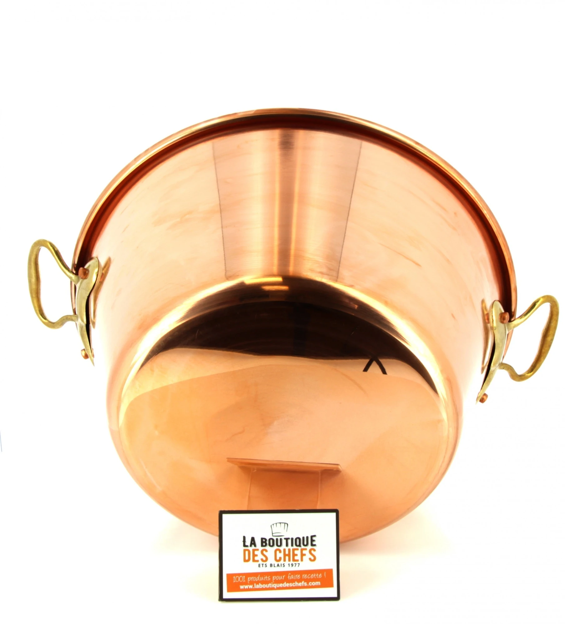 Bassine à Confiture Et Gelée En Cuivre Massif 26,5 Cm – 4 Litres | Poignées Fonte, Fabriquée En France Par Cuisine Romefort