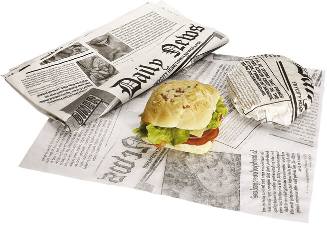 Inoverse 100 Hojas De Papel Para Hamburguesas - 32,5 Cm De Diámetro