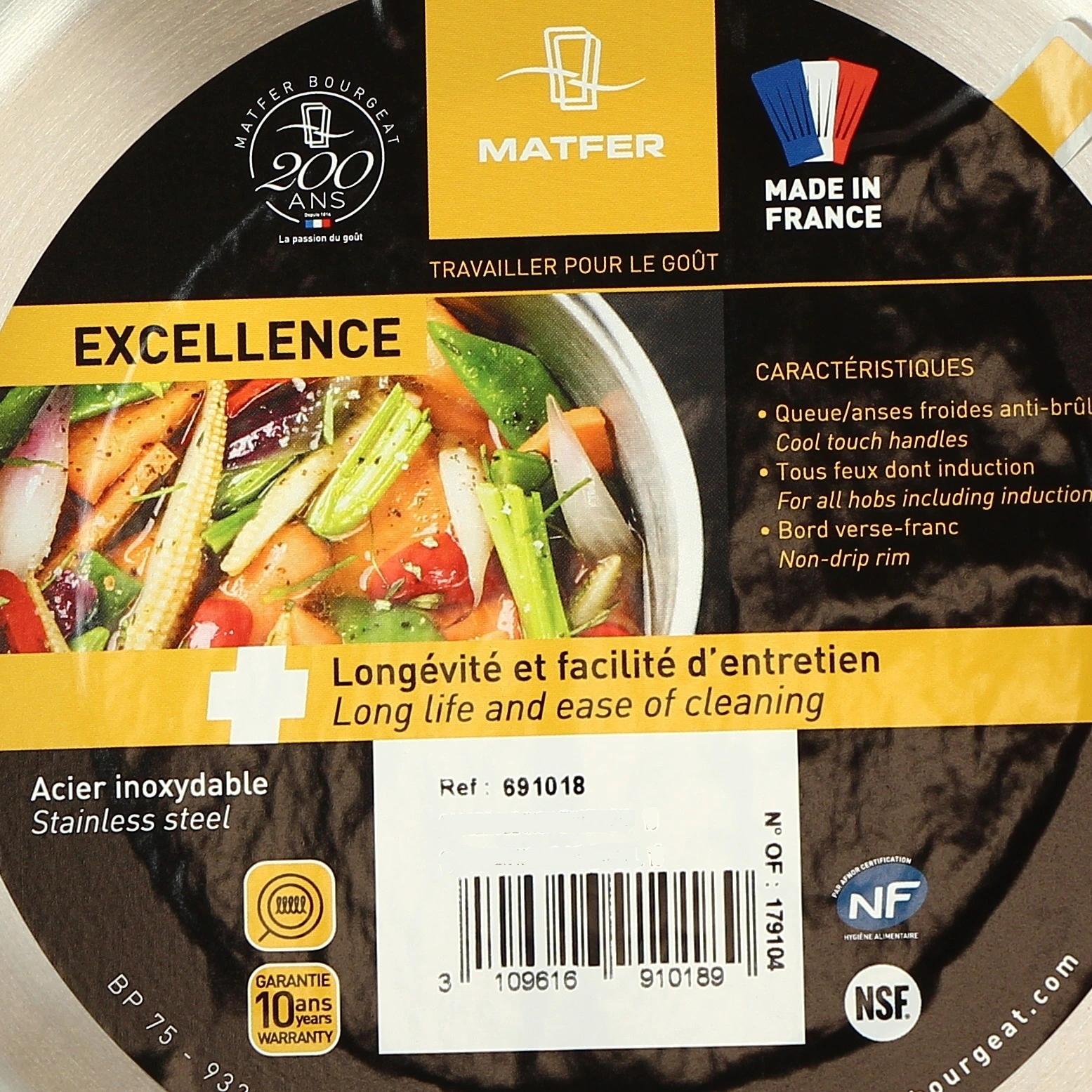 Lot De 2 Diviseurs De Casserole En Inox, Taille Pleine, 2,5 Pouces Prof., Pour 8Qt, Neufs