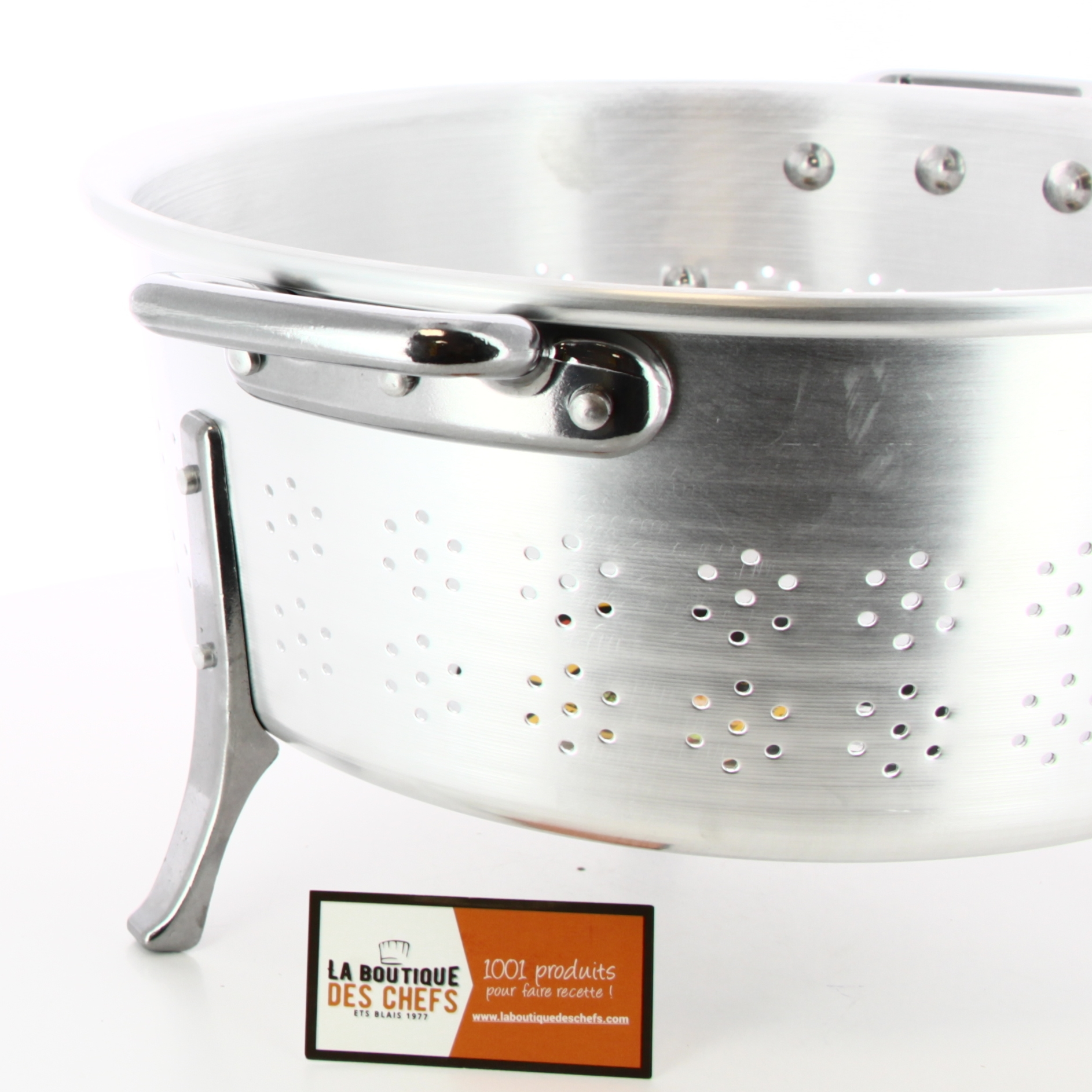 Ancienne Passoire égouttoir Faymont En Aluminium à 3 Pieds - Modèle Poinçonné 25, Occasion, Fabrication Française
